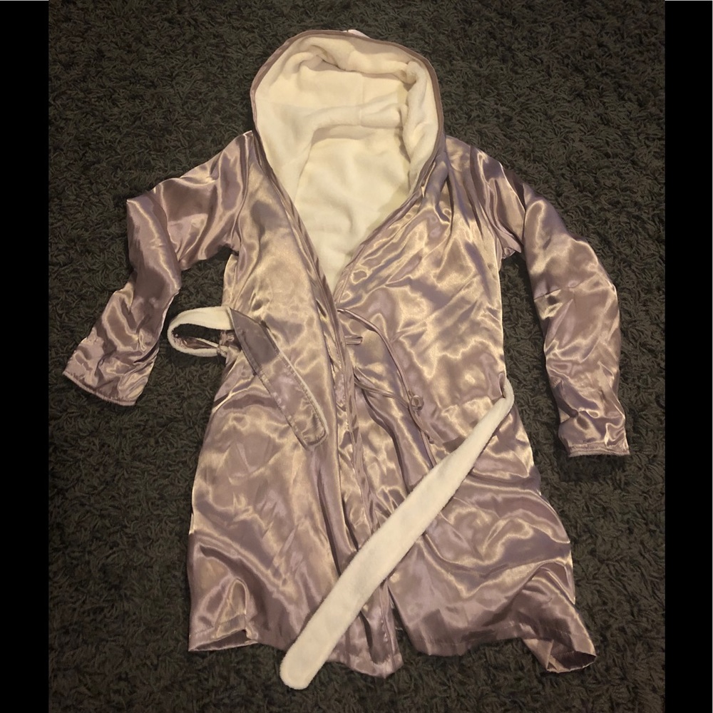 Satin, and Faux Fur Lined Robe
